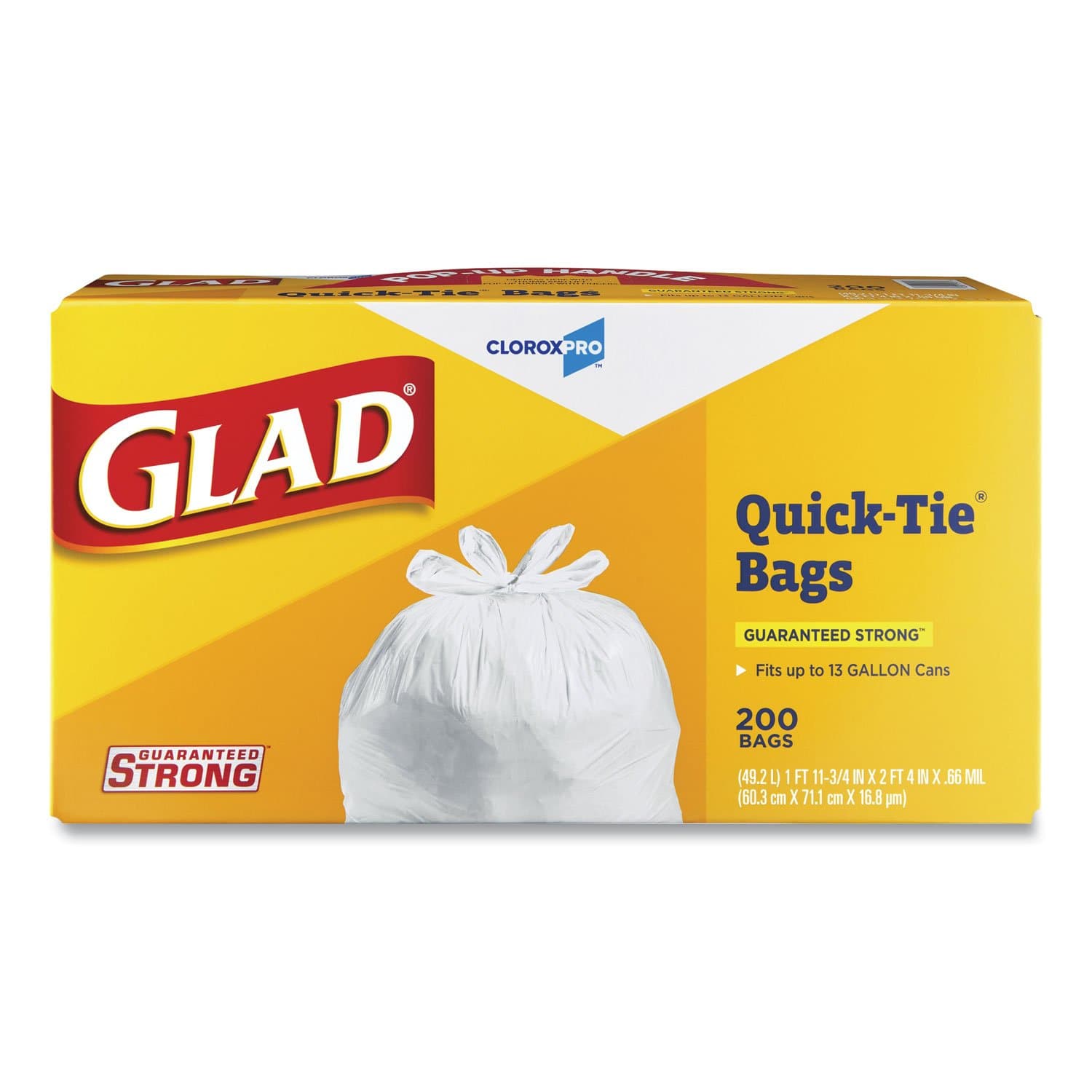 Glad ForceFlex Tall Kitchen Trash Bags, 13 Gal, 110-Count